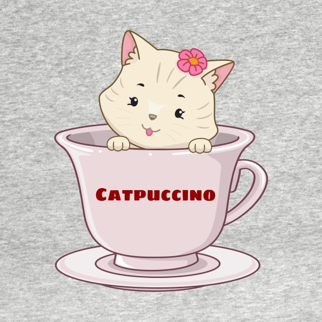 Catpuccino - Cat Pun by Allthingspunny